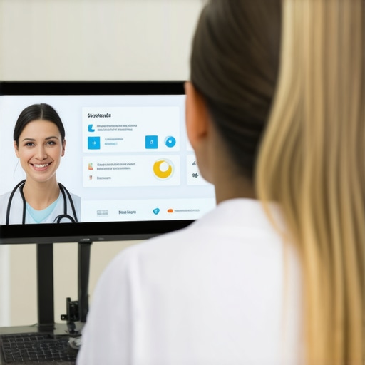 Healthcare professional discussing lab results via telehealth with patient