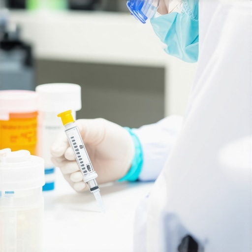 Healthcare professional performing rapid lab testing and vaccination in a clinic