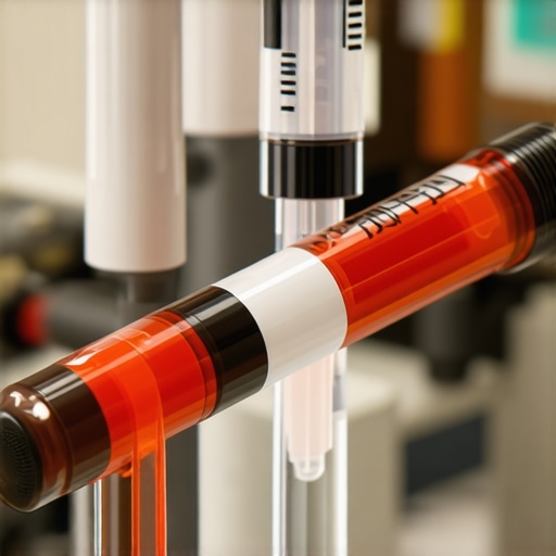 Close-up of rapid blood test being conducted in a clinical setting, highlighting precision and speed