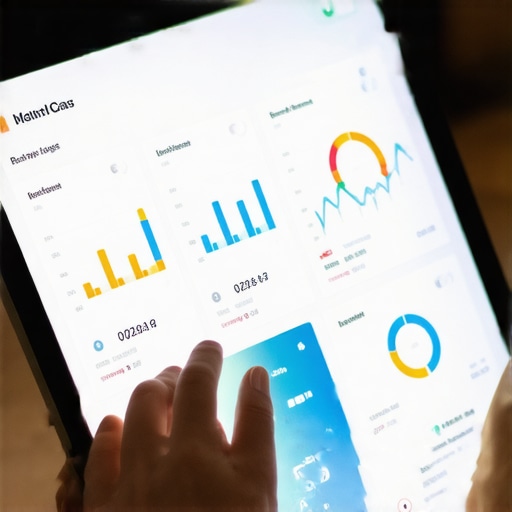 A tablet showcasing a health data dashboard with graphs and metrics, symbolizing online health tracking tools.