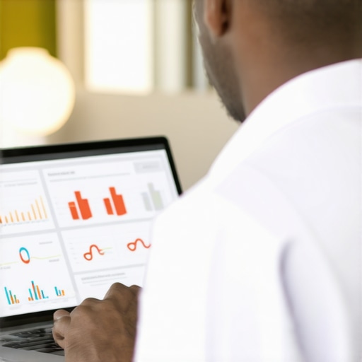 Digital health consultation and lab data analysis Doctor consulting with patient via telehealth with medical charts and lab results