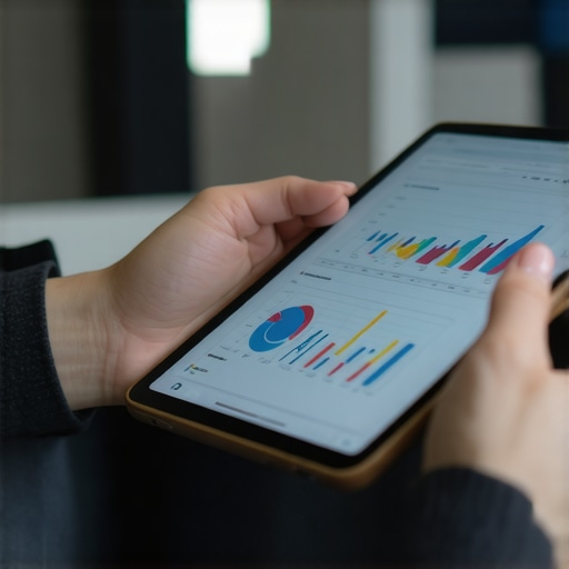 Digital health management tools Individual reviewing personal health data on a tablet.