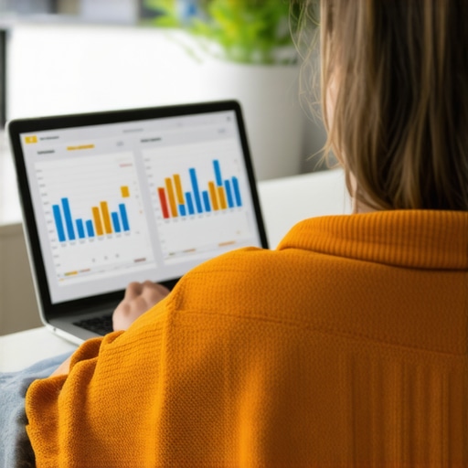 Digital health tools for wellness management Person analyzing health data on a laptop as part of wellness monitoring