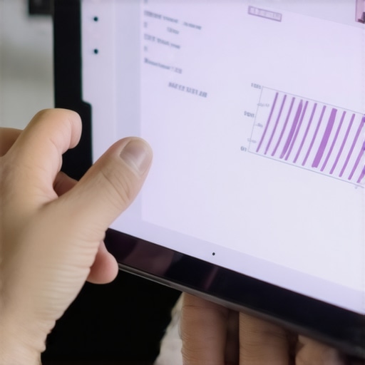 Healthcare professional reviewing detailed blood test data on a tablet, highlighting the importance of nuanced interpretation.