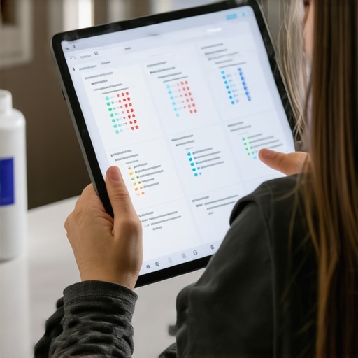 Telehealth and Lab Results Review A healthcare professional discussing lab results remotely with a patient via tablet