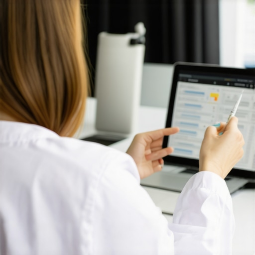 A person speaking with a doctor via video call about vaccines and lab results