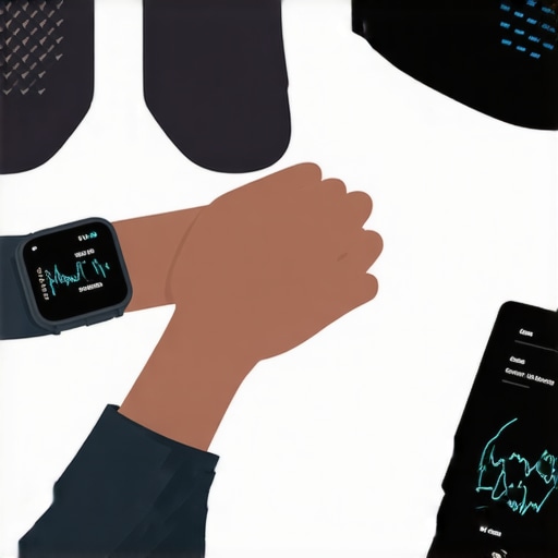 Person using modern health tracking devices to monitor wellness in real-time.