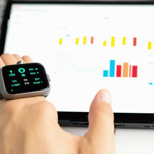 Tablet and smartwatch showing health data integration for wellness management.