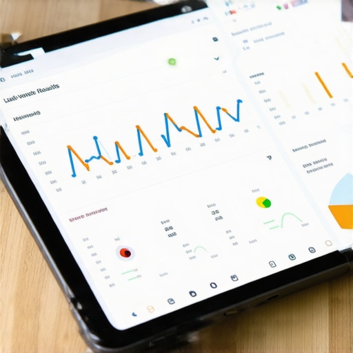 A sleek digital health dashboard showing personalized lab data and health analytics.