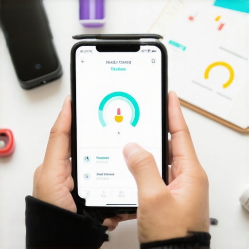 Person managing health data on a smartphone, illustrating digital wellness tools.