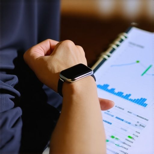 Modern Wellness Tools for Long-Term Health Person reviewing health app and lab results on digital devices at home.
