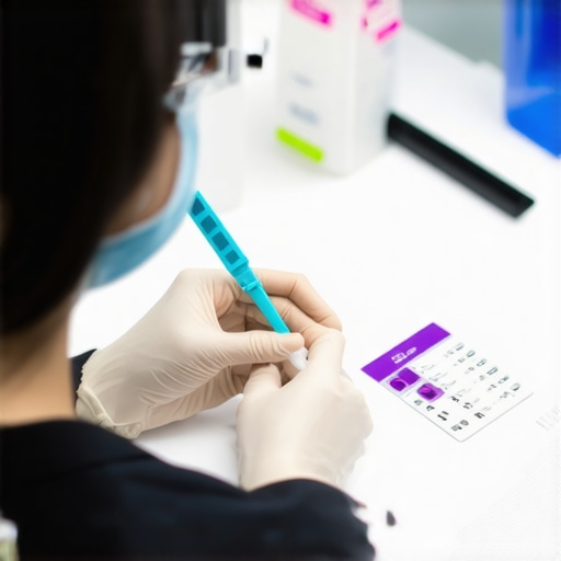 Personalized Blood Testing for Skin Health Person undergoing blood test supervised by healthcare worker
