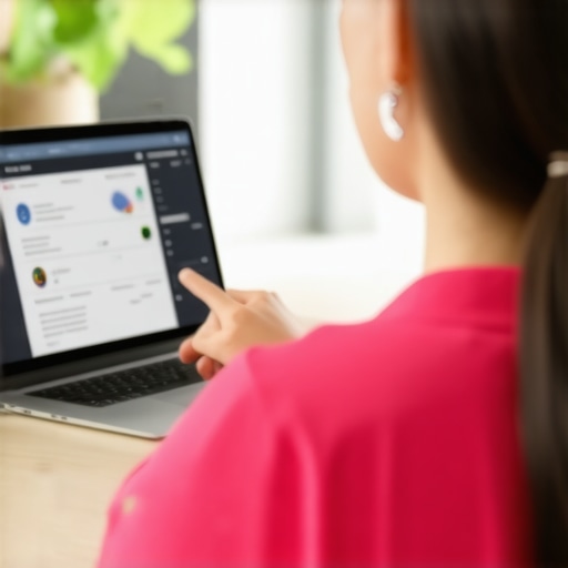 Person reviewing blood test results on a computer during a virtual health appointment.