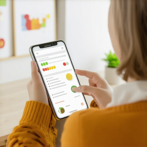 Analyzing Food Logs for Skin Health Individual reviewing food diary and health data on tablet