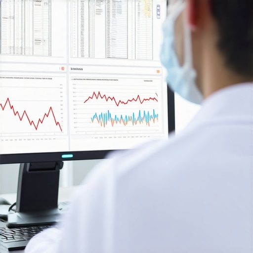 Doctor reviewing detailed lab results on a computer for personalized health assessment.