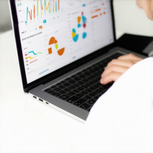 Person reviewing health data on a laptop