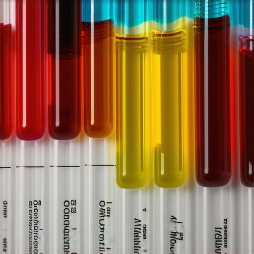 Innovative Lab Testing Equipment A high-tech laboratory with testing tubes and equipment used for detailed blood analysis.