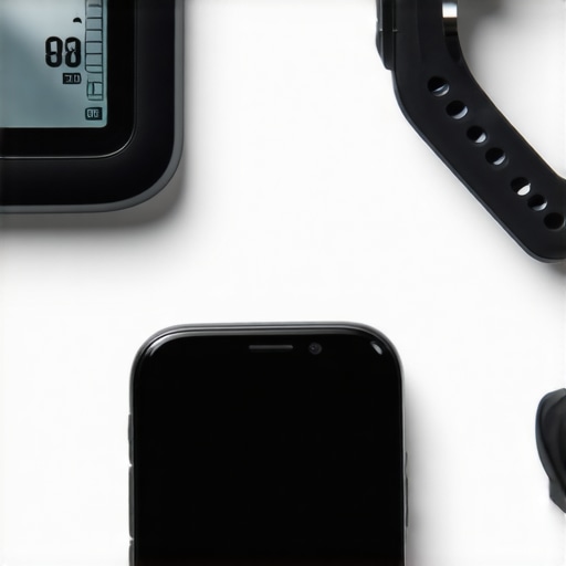 Modern health tools for wellness Collection of health monitoring devices and apps used for wellness management