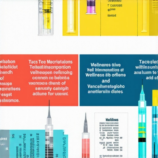 Comparison chart showing misconceptions and truths about vaccines, telehealth, and wellness tests.