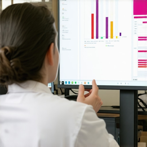 Doctor analyzing blood tests during a telehealth session