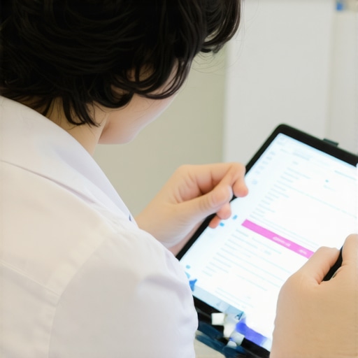 Reviewing Blood Tests Remotely Woman consulting with doctor through telehealth on blood test results.