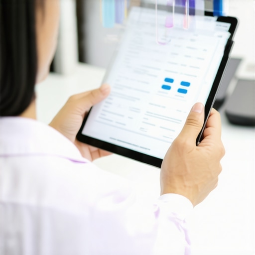 Person analyzing lab results with a doctor on a video call
