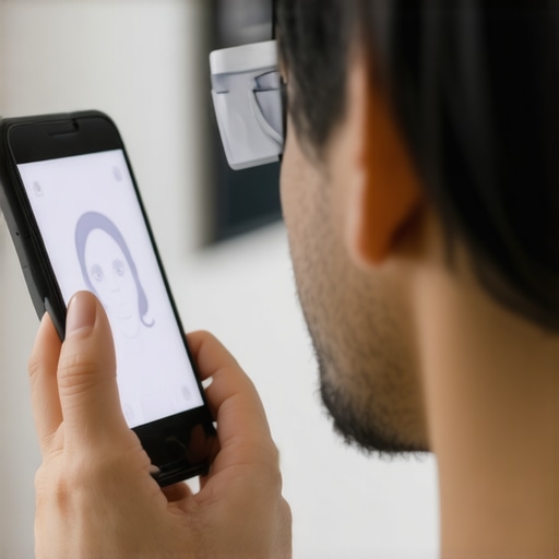 Person having a telehealth appointment on smartphone discussing ear pain with doctor.