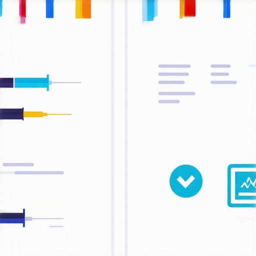Understanding Advanced Healthcare Diagnostics A visual of a medical chart, showing lab results, vaccination schedules, and telehealth symbols