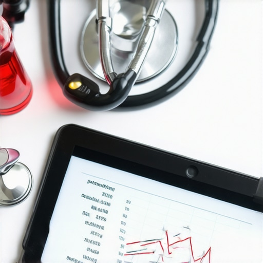 Advanced Diagnostic Lab Testing Visualization Detailed medical lab test equipment and data chart