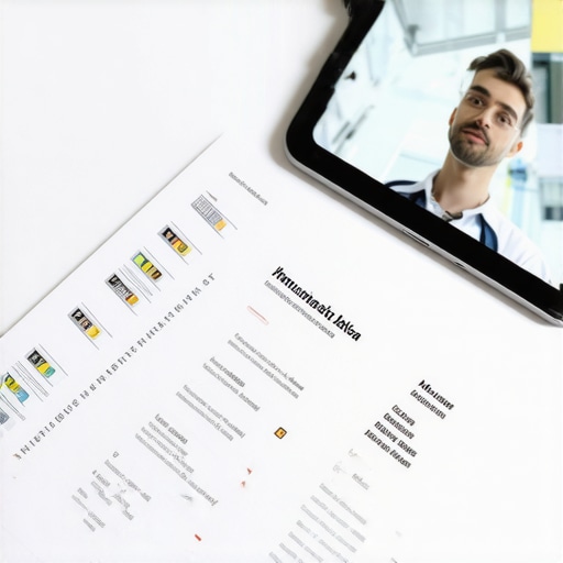 Advanced Lab Results and Telehealth Consultation Close up of immune system lab results and digital healthcare tablet