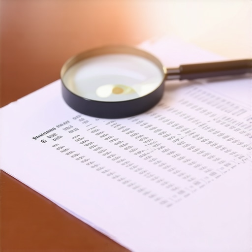 A magnifying glass focusing on blood test results to highlight the difference between normal and optimal ranges.