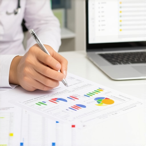 A person carefully reviewing their blood work results to identify iron deficiency and metabolic markers.