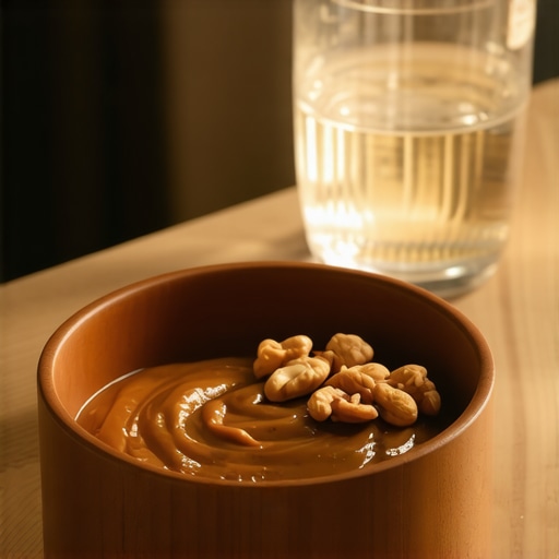 A protein-rich snack of almond butter and nuts to prevent morning blood sugar spikes.