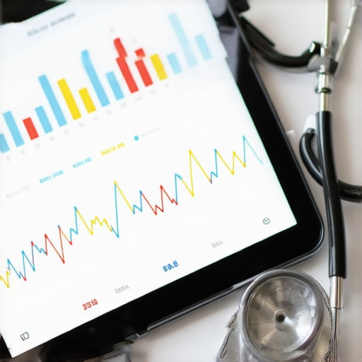 Data-Driven Health Analysis Digital lab report showing biomarkers and health data on a tablet.
