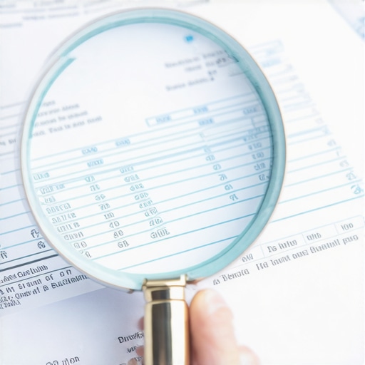 A magnifying glass examining the fine details of a clinical lab report to find optimal health markers.