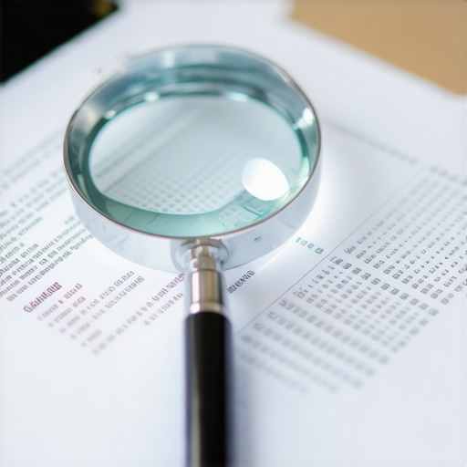 A magnifying glass focusing on medical data on a tablet screen to represent the difference between normal and optimal lab results.