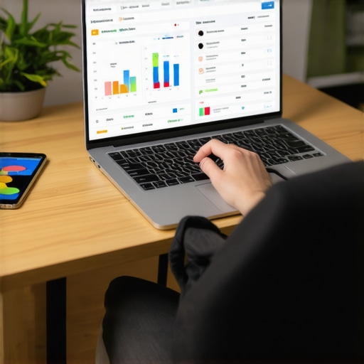 A person using a digital dashboard and smartphone to track health data and consult via telehealth.