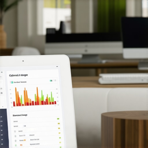 Digital health dashboard showing optimal vs normal lab ranges A tablet displaying medical lab results with optimal ranges highlighted.