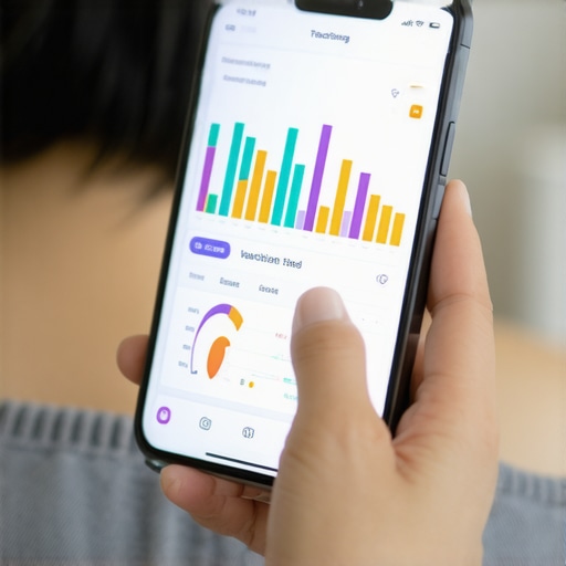 Digital health records management on mobile Modern health tracking app on a smartphone screen