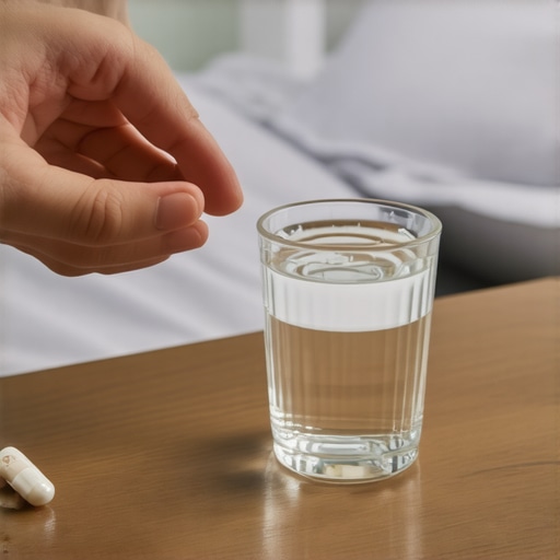 Effective magnesium glycinate supplementation Person taking a magnesium capsule for muscle cramp relief