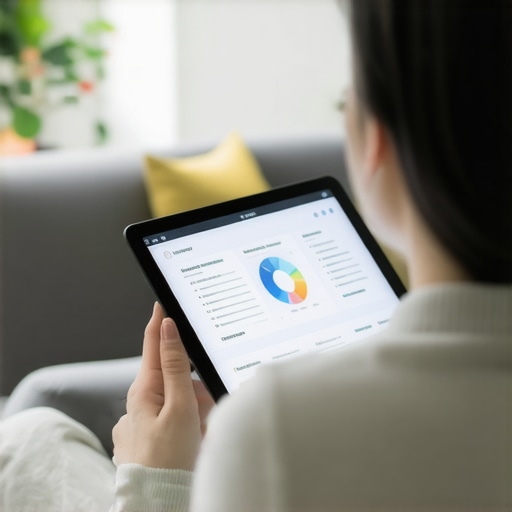 Empowered Telehealth Lab Review A person reviewing their health data and lab results on a tablet via a telehealth platform.