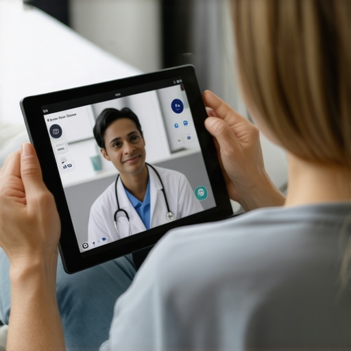A person using telehealth to discuss detailed lab markers with a healthcare provider.