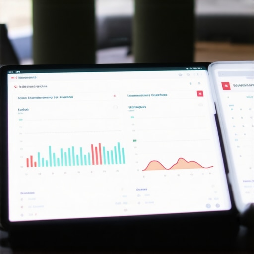 Digital health dashboard showing charts of inflammatory markers and wellness trends.
