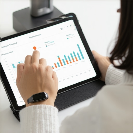 Managing your personal health dashboard at home A person using a tablet to monitor health data and virtual care records