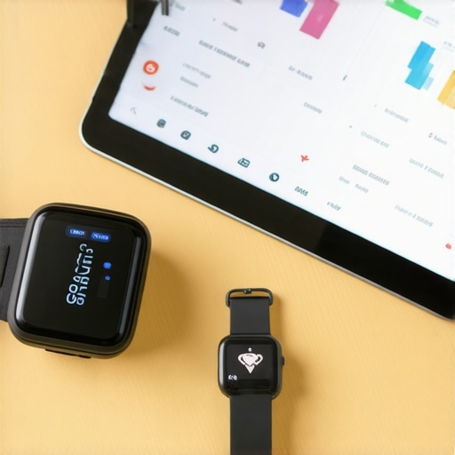 Digital health dashboard and home monitoring equipment for wellness maintenance.