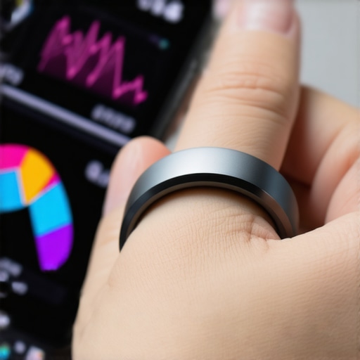 A person using a smart ring and smartphone app to monitor their metabolic health data and lab results.