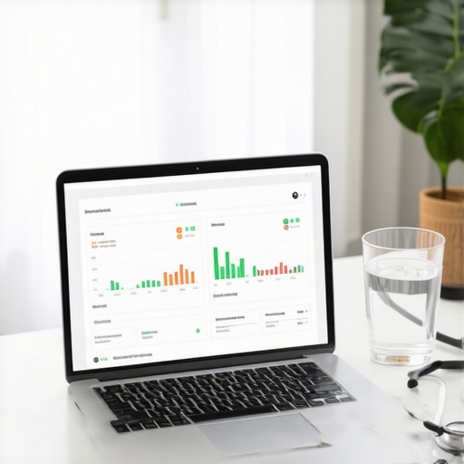 A digital health dashboard on a laptop screen symbolizing proactive wellness monitoring.