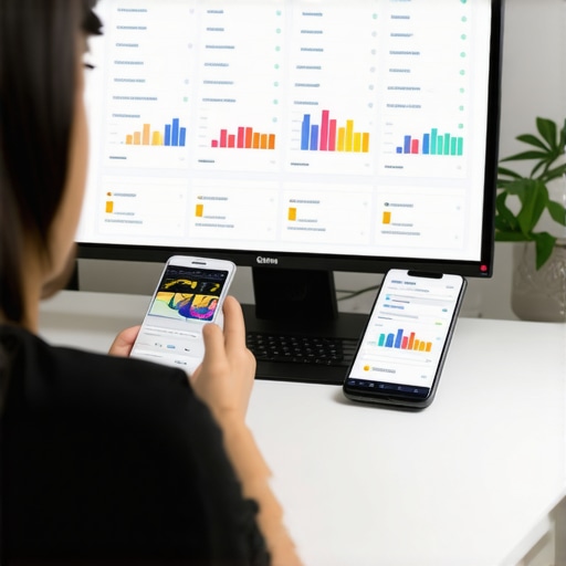 Monitoring Wellness Data on Digital Dashboard A person reviewing integrated health metrics and lab results on a mobile device.