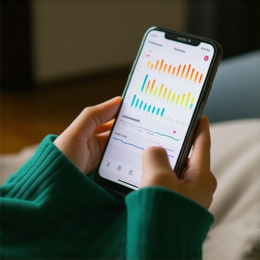 Monitoring health trends on a mobile app A person tracks their metabolic health and cortisol trends using a mobile application to prevent burnout.