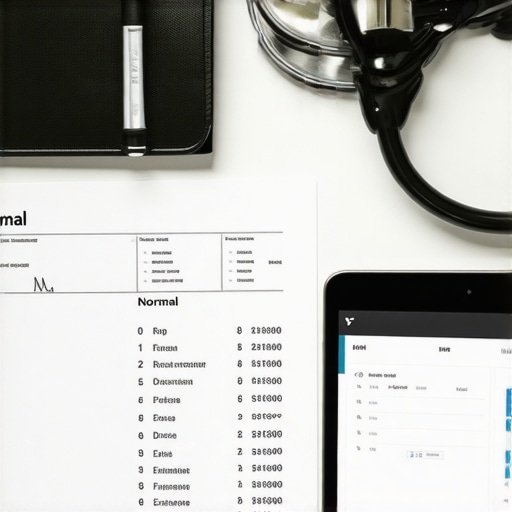 Optimizing Health Beyond Normal Lab Ranges A medical lab report and health dashboard illustrating optimal versus normal wellness markers.